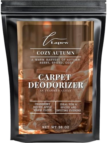 Lapew Cozy Autumn Carpet Deodorizer Powder - Pet Safe Freshener for Vacuuming | Scented Odor Eliminator for Home | 36 oz by Lapew