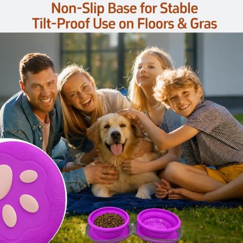 2-in-1 Collapsible Dog Travel Bowl Portable Silicone Carabiner - Image 6