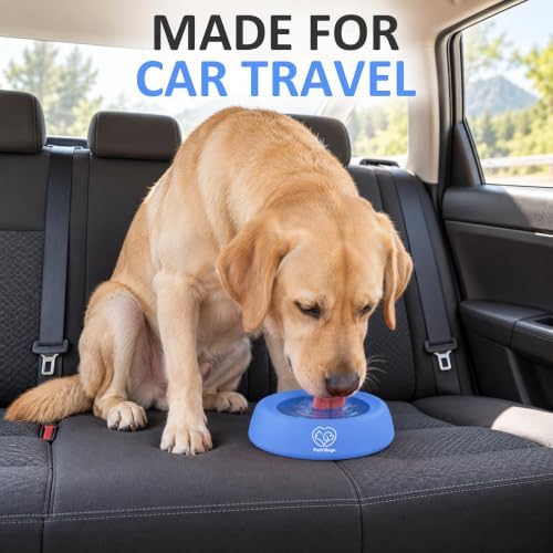 16 oz Pet Water Bowl for Car Travel, Silicone Travel Bowl - Image 5