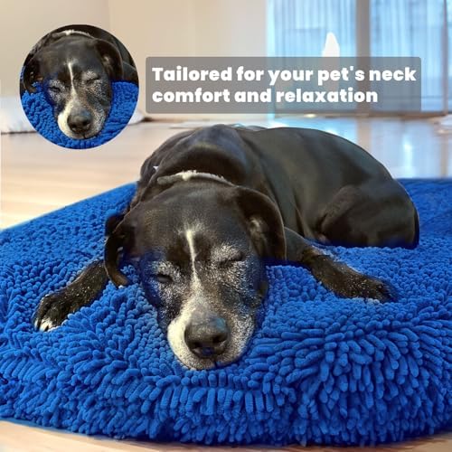 Muddy Mat®Cloud K-9 Bed for Dogs & Cats, Soft & Relaxing Donut Dog Bed, Chenille Material, Removable Cover, Washable & Dryer Safe–Navy Blue Medium(35'x35') - Image 5