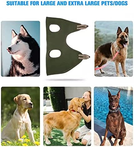 Kkiimatt 10 in 1 Pet Dog Grooming Hammock Harness with Nail Clipper,Dog Hammock for Nail Trim,Grooming Sling Holder Hanger Restraint for Claw Care (XXL+ / 100LB Max, Khaki Green) - Image 3