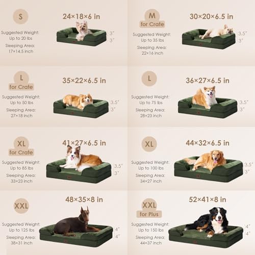 EHEYCIGA Orthopedic Small Dog Bed, Waterproof Memory Foam Washable Pet Beds - Image 2