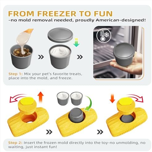 Multi-Functional Interactive Dog Toys for Aggressive Chewers, Indestructible Dog Toys for Medium/Large Breeds,Frozen Dog Treat Holder to Keep Them Busy,Reduces Anxiety(Pack of 1) - Image 3