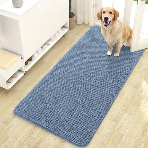 OLANLY Dog Door Mat for Muddy Paws 47x24, Super Absorbent Chenille Mud Mat by OLANLY