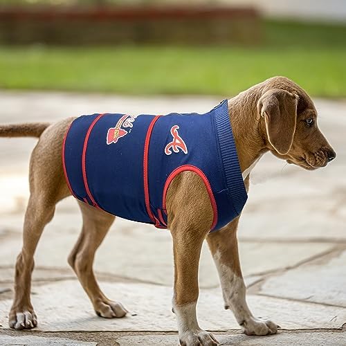 MLB Atlanta Braves Dog Anxiety Shirt Calming Soothing Vest, for Dogs & Cats with Anxiety, Fears, Fireworks, Loud Noises, Dark, Lonely Keeps Dogs Calm & Feeling Safe, Relaxing Jacket, Large - Image 6
