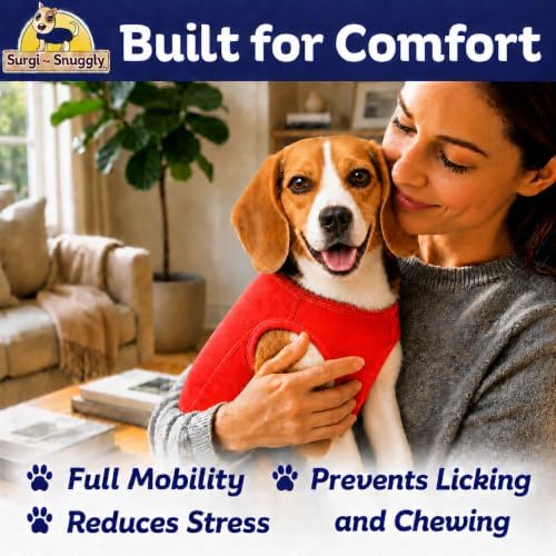 Surgi Snuggly Dog Surgery Recovery Suit, Cone Alternative, Spay/Neuter MS - Image 5