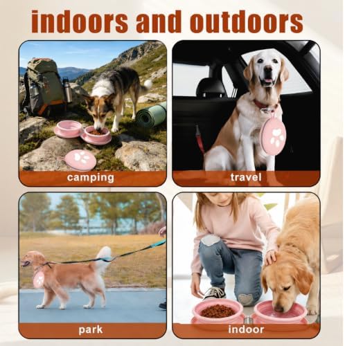 2-in-1 Collapsible Dog Travel Bowl Portable Silicone Carabiner - Image 6