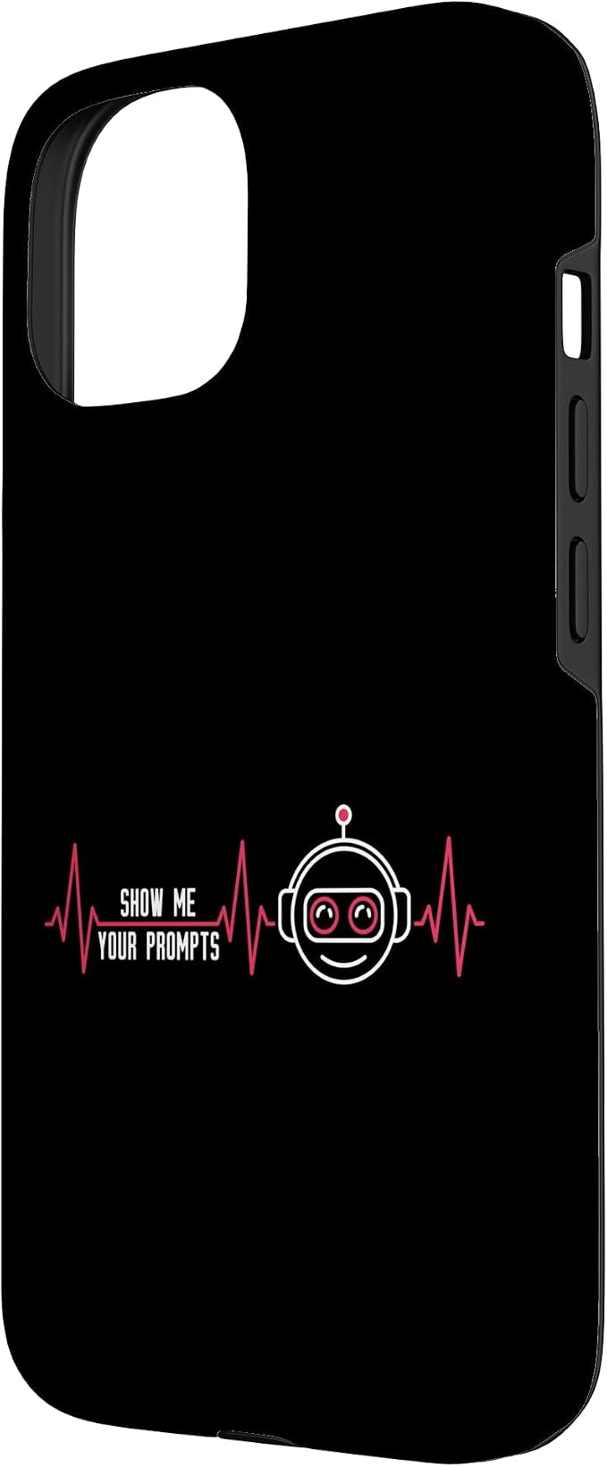 Show Me Your Prompts AI Artificial Intelligence Heartbeat Case for iPhone 15 - Image 2