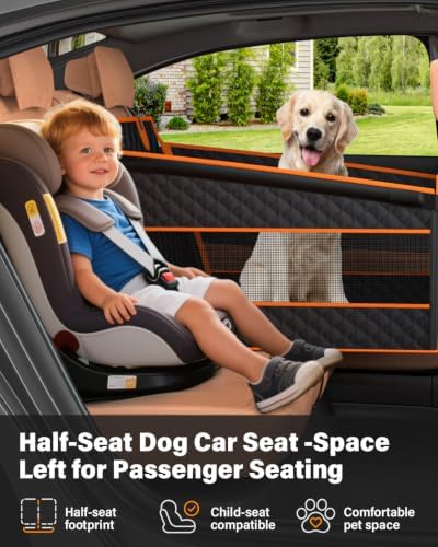 Instraella Dog Car Seat for Large Dogs, Hard Bottom Half Back Seat Extender - Image 2