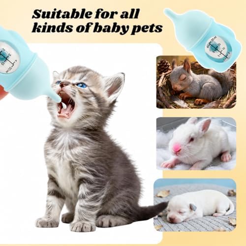 Pet Feeder Bottle Puppy Bottles for Nursing Animal Feeding Bottles Kitten Bottle for Nursing Dog Cat Milk Feeding Bottl e (Blue) - Image 5