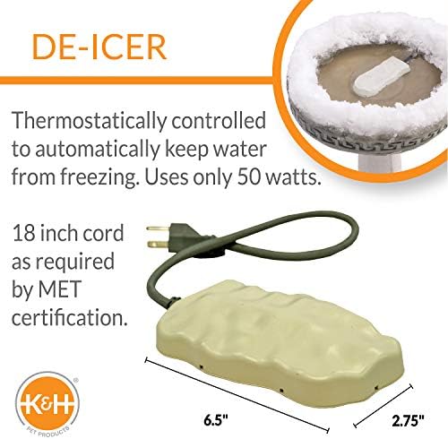 K&H Pet Products Ice Eliminator Original Birdbath Deicer Natural Original 50 Watts - Image 2