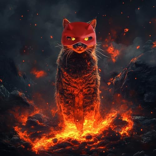 Yipintang Cat Bat Mask Halloween Costumes Accessories for Cats, Cat Bat Cosplay Apparel (Medium, Red Devil) - Image 4