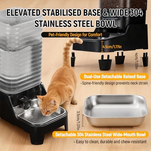 Marchul 15L Automatic Cat Feeder and Water Dispenser, Programmable Feeder - Image 3