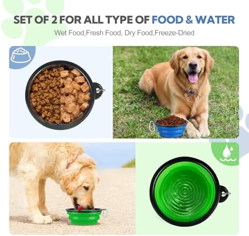 Collapsible Dog Bowl Large 34oz, Travel Dog Water Bowl Portable - Image 3
