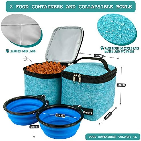 PetAmi Dog Travel Backpack 27L Airline Approved Pet Supplies Bag, Teal Blue - Image 4