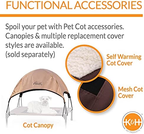 K&H Bolster Dog Cot Cooling Indoor/Outdoor Dog Bed, Chocolate 32" X 25" - Image 6