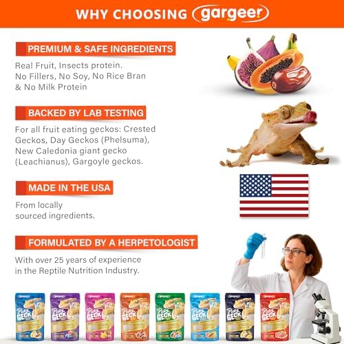 Gargeer 2oz Picky Geck Energy Nectar Diet - Crested Gecko Food. Made in USA - Image 4