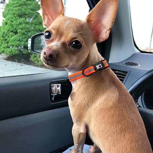 Nimble Reflective Waterproof Dog Collar Adjustable Odor Resistant Easy Clean Pet Collar for Small Medium Large Dogs Night Walking Outdoor Rainy Use (Small (9.45”-14.17”inches), Orange) - Image 6
