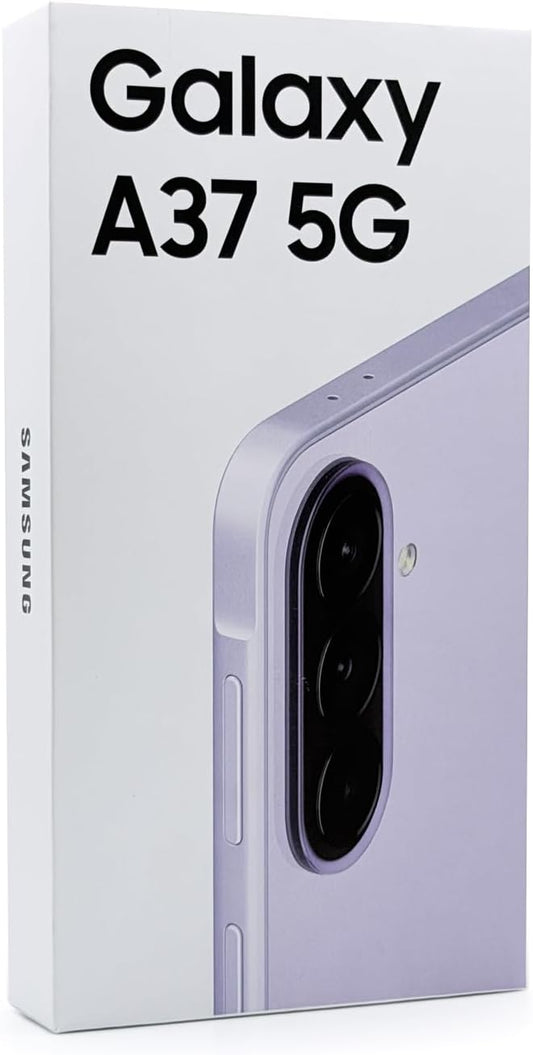 Samsung Galaxy A37 5G Ai (US & Global) (Not for Xfinity) (128GB + 6GB) Version Latina NFC Unlocked SM-A376B/DS 6.7" 120Hz 50MP Triple (Awesome Lavender SM-A376BLVJGTO) by Unknown