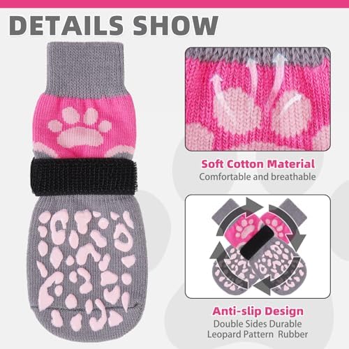 KOOLTAIL Dog Socks for Hot/Cold Pavement to Prevent Licking Paws for Hardwood Floors,Anti Slip,Pet Boots&Paw Protector with Grippers,Puppy Shoes Booties for Small Medium Large Senior Dogs - Image 5