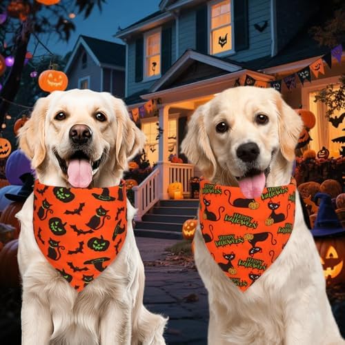 Halloween Dog Bandanas Small 3PCS, 6 Pattern Fall Scarf for Boy Girl - Image 4