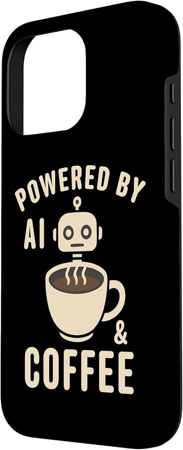 Powered by AI and Coffee Robot Case for iPhone 16 Pro - Image 2