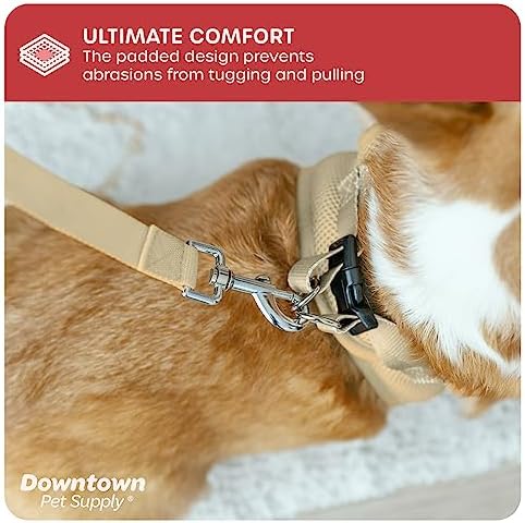 Downtown Pet Supply Step in Dog Harness No Pull, XX-Large, Khaki - Adjustable Harness with Padded Mesh Fabric and Reflective Trim - Buckle Strap Harness for Dogs - Image 6