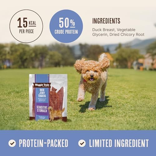Waggin' Train Duck Jerky Dog Treats for Dogs with Sensitive Stomachs, Made with 100% Real Duck Breasts, Three All-Natural Ingredients, High Protein Dog Treat, Easily Digestible for Dogs, 12 oz. Pouch - Image 3