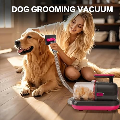 Dog Grooming Vacuum Kit, 1.2L, Dyson-Style Gray - Image 4