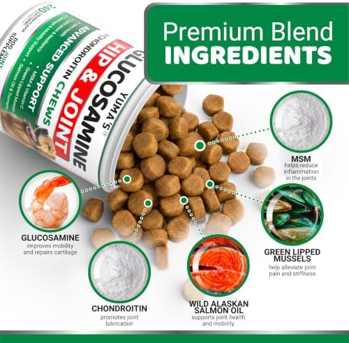YUMA'S Glucosamine for Dogs - 240 Chews - Hip & Joint Supplement for Dogs - Image 5