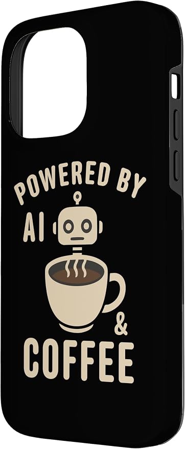 Powered by AI and Coffee Robot Case for iPhone 14 Pro Max - Image 2