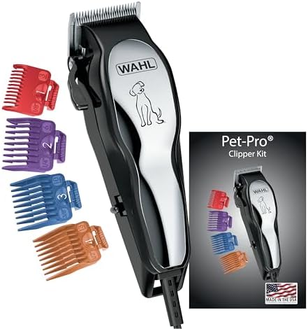 Wahl USA Pet-Pro Corded Dog Grooming Clipper Kit, Fine & Medium Coats by Wahl