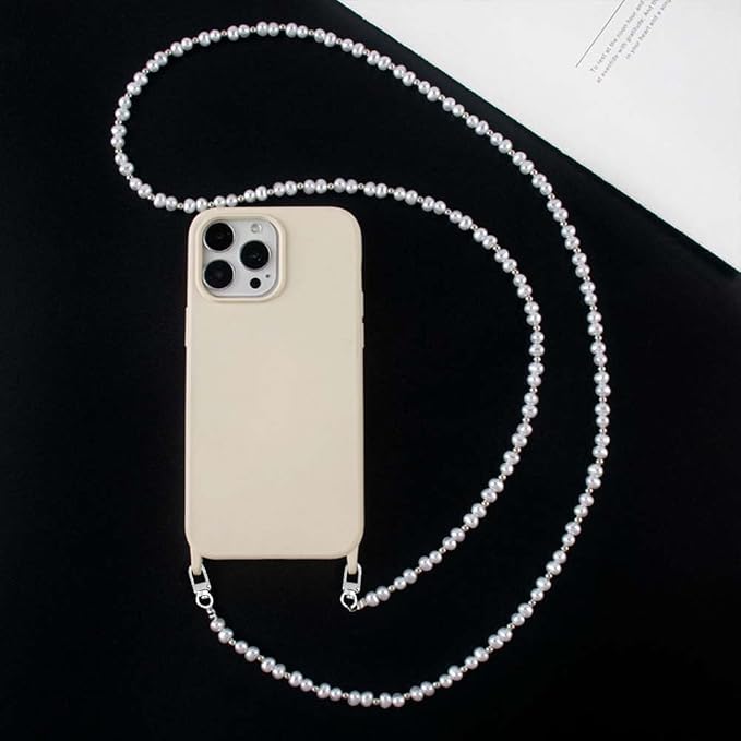 Phone Crossbody Chain Cell Phone Lanyard,Universal Leather+Metal Shouder Strap with Phone Tether Patches (V) - Image 5