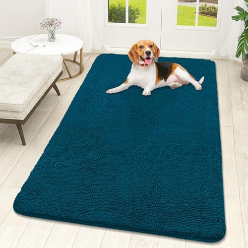 OLANLY Dog Door Mat for Muddy Paws 59x32, Super Absorbent Chenille Mud Mat by OLANLY