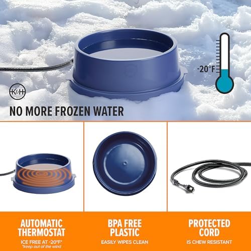 K&H Heated Water Bowl, Thermal-Bowl for Cats & Dogs, Safety Listed, 25W - Image 3
