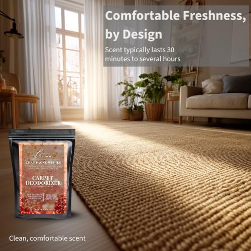 Lapew Champagne Wishes Carpet Deodorizer Powder - Pet Safe Freshener for Vacuuming | Scented Odor Eliminator for Home | 36 oz - Image 5