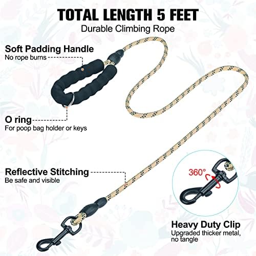 BEAUTYZOO Small Dog Harness and Leash Set,No Pull Puppy Pet Vest- Floral, S - Image 4