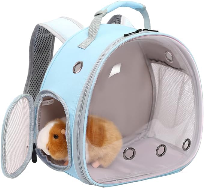 Guinea Pig Backpack, Space Capsule Bubble Window Small Animal Backpack for Guinea Pig, Bird Bunny Rabbit - Image 6