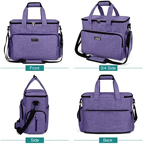 BAGLHER Dog Travel Bag, Airline Approved Pet Tote Organizer with Multi-Function Pockets, 2 X Food Storage Containers and 2 X Collapsible Bowls, Perfect Weekend Pet Travel Set for Dog, Cat Purple - Image 2