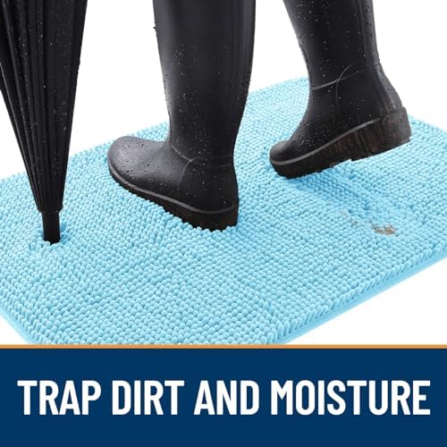 OLANLY Dog Door Mat for Muddy Paws 45x27, Super Absorbent Chenille Mud Mat - Image 2