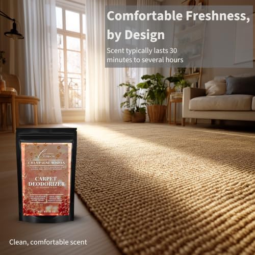 Lapew Champagne Wishes Carpet Deodorizer Powder - Pet Safe Freshener for Vacuuming | Scented Odor Eliminator for Home | 16 oz - Image 5