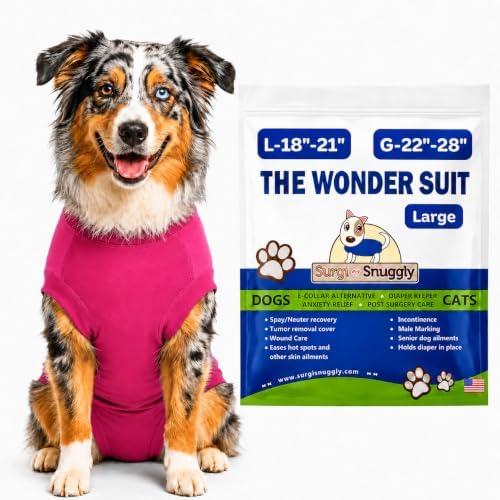 Surgi Snuggly Dog Surgery Recovery Suit, Cone Alternative, Spay/Neuter L by Surgi%7ESnuggly