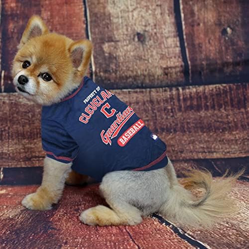 MLB Tee Shirt for Dogs & Cats - Cleveland Guardians Dog T-Shirt, Medium. - Image 4