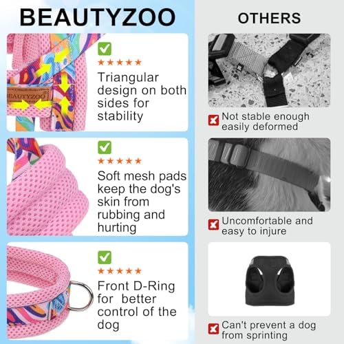 BEAUTYZOO Dog Harness Medium Sized and Leash Set, No Pull Step in Pet Vest - Image 4