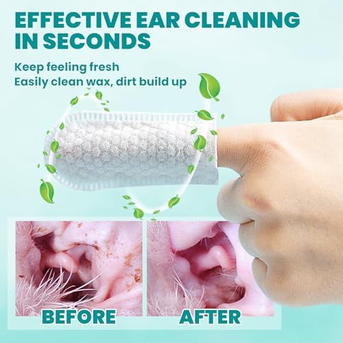 MEDUWEDU Ear Cleaner Finger Wipes 120 Counts, Dog Ear Cleaner, Grooming Kit Care for Dogs and Cats, Soft & Easy Otic Cleaning Pads, Remove Wax, Dirt & Stop Smelly, Itchy, Non-Irritating, Coconut Scent - Image 4