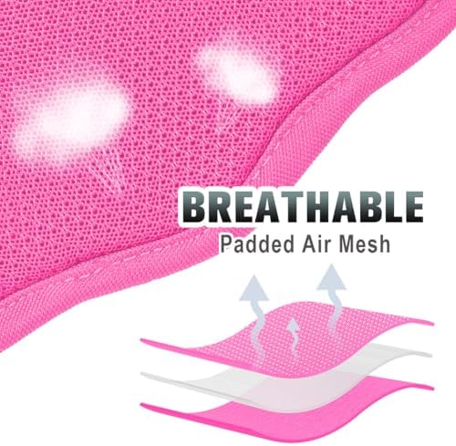 BARKBAY No Pull Dog Harness Large Reflective Dog Harness with Front Clip and Easy Control Handle for Walking Training Running with ID tag Pocket(Pink,XL) - Image 6