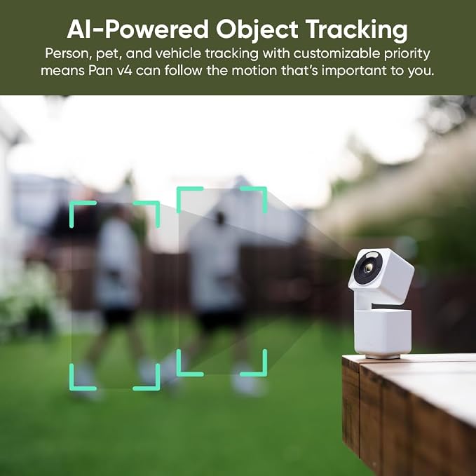 WYZE Cam Pan v4 (2-Pack), 4K Smart Home Security Camera System, AI Indoor/Outdoor Monitor for Baby/Pet/Person/Vehicle, Color Night Vision, 360° Pan/Tilt, 2.4G&5G, Works with Alexa & Google Assistant - Image 5
