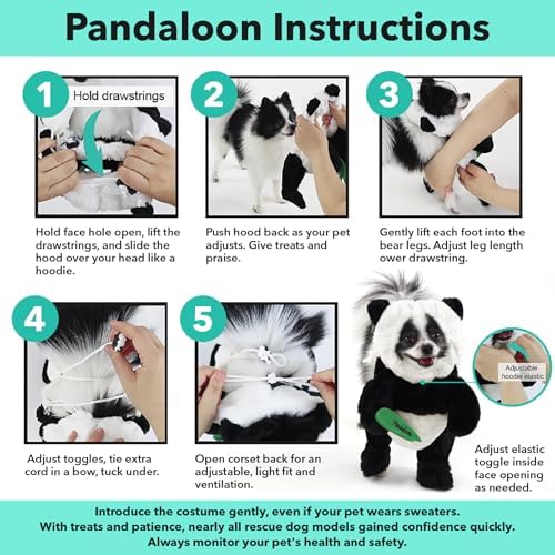 Pandaloon Dog Halloween Costume - As Seen on Shark Tank - Patented - Funny Costume with Arms for Small and Medium Dogs and Cats (Teddy Bear, Size 1(13-14 in Height at TOP of Head,Girth<16 in)) - Image 5