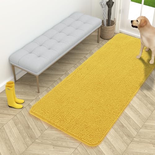 OLANLY Dog Door Mat for Muddy Paws 54x24, Super Absorbent Chenille Mud Mat by OLANLY