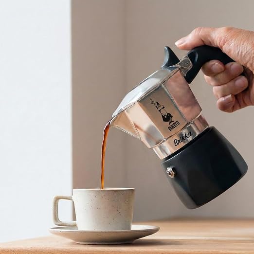 Bialetti Brikka Moka Pot Stovetop Espresso Maker – Crema-Rich Italian Coffee Maker, 2 Espresso Shots (3.4 oz / 100 mL), Black - Image 6
